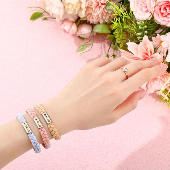 24 Pcs WWJD Christian Faith Braided Wristbands, Adjustable, Durable Material - Picture 5 of 7